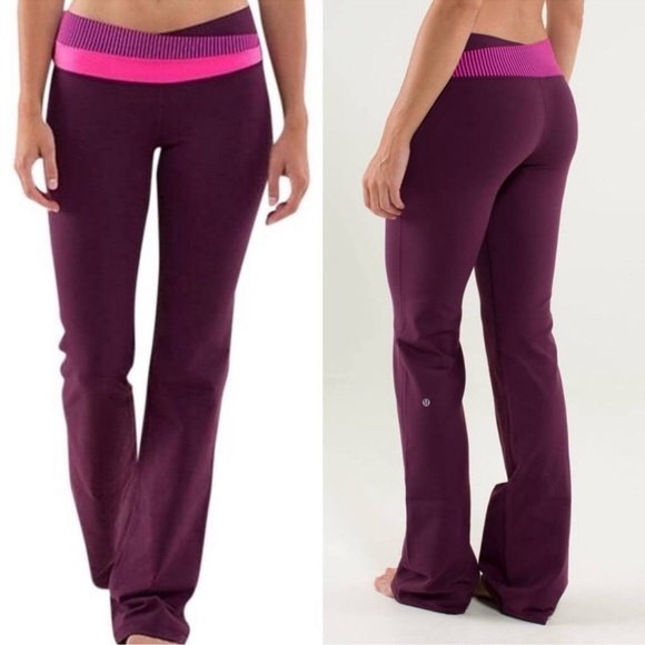 Lulu lemon athletica Lululemon Talk Astro Pant Plum Raspberry Yoga - Picture 1 of 6